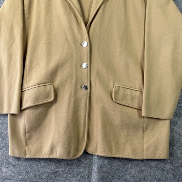 Lauren Ralph Lauren Tan Lagenlook Cotton Lightweight Knit Womens Blazer Size 3X - Picture 7 of 16